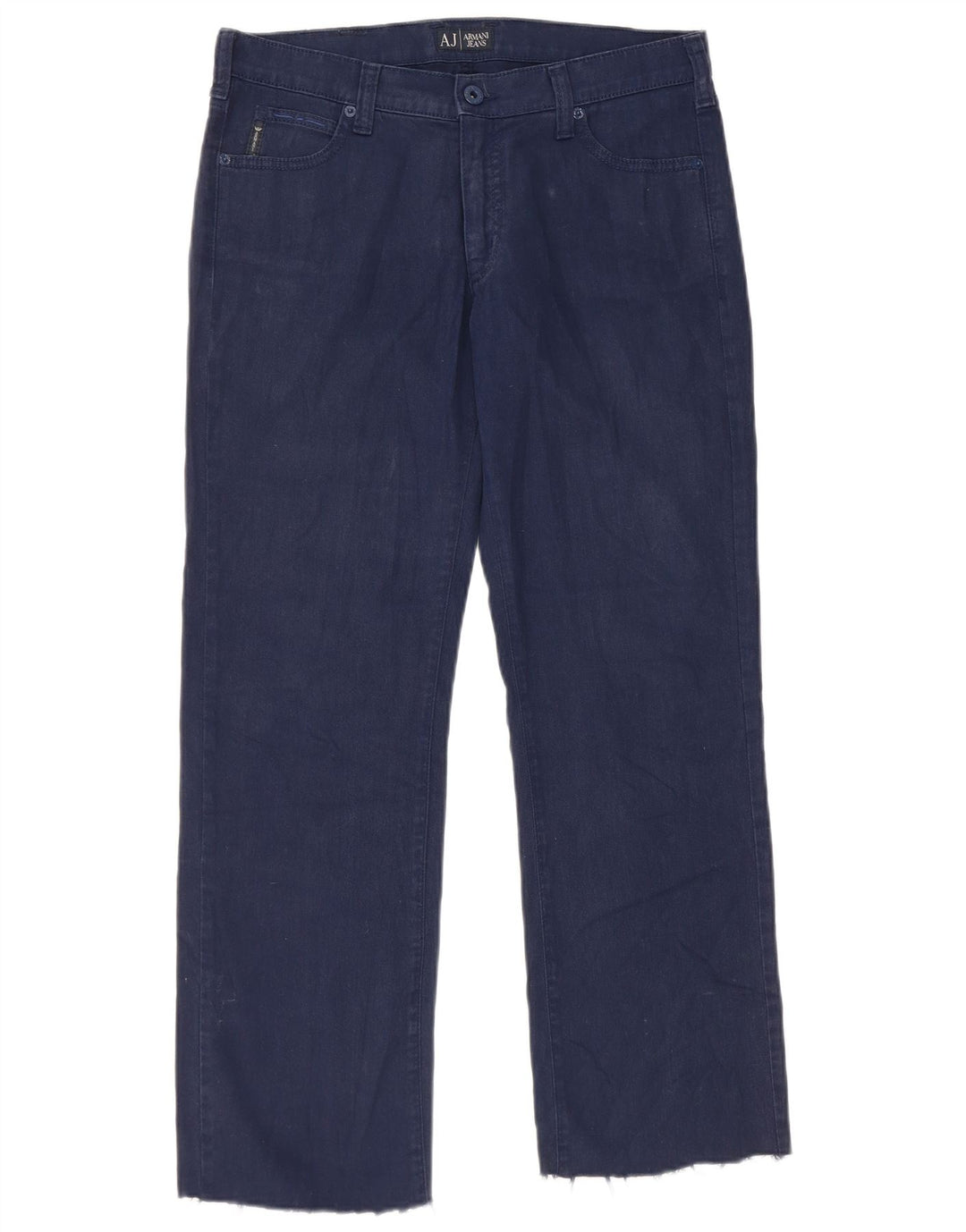 Jeans dritti da donna Armani W29 L27 cotone blu navy