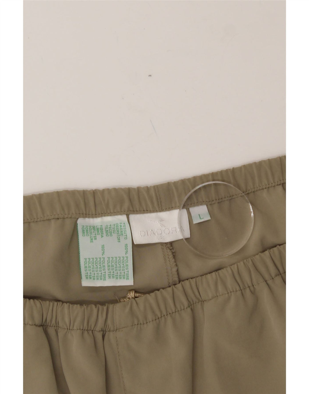 DIADORA Womens Tracksuit Trousers UK 16 Large  Beige Polyester Vintage Diadora and Second-Hand Diadora from Messina Hembry 