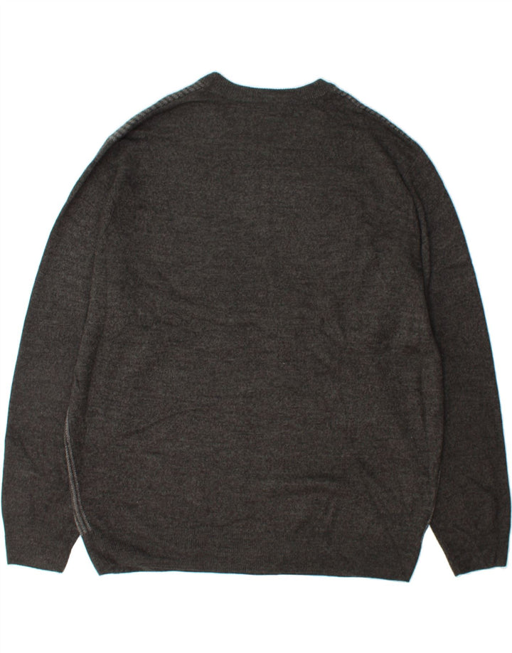 DOCKERS Maglione girocollo da uomo 2XL Acrilico a righe grigie