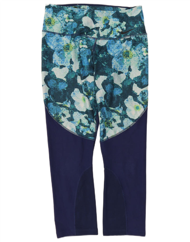 Leggings Nike Dri Fit Capri da donna UK 12 medio multicolore floreale