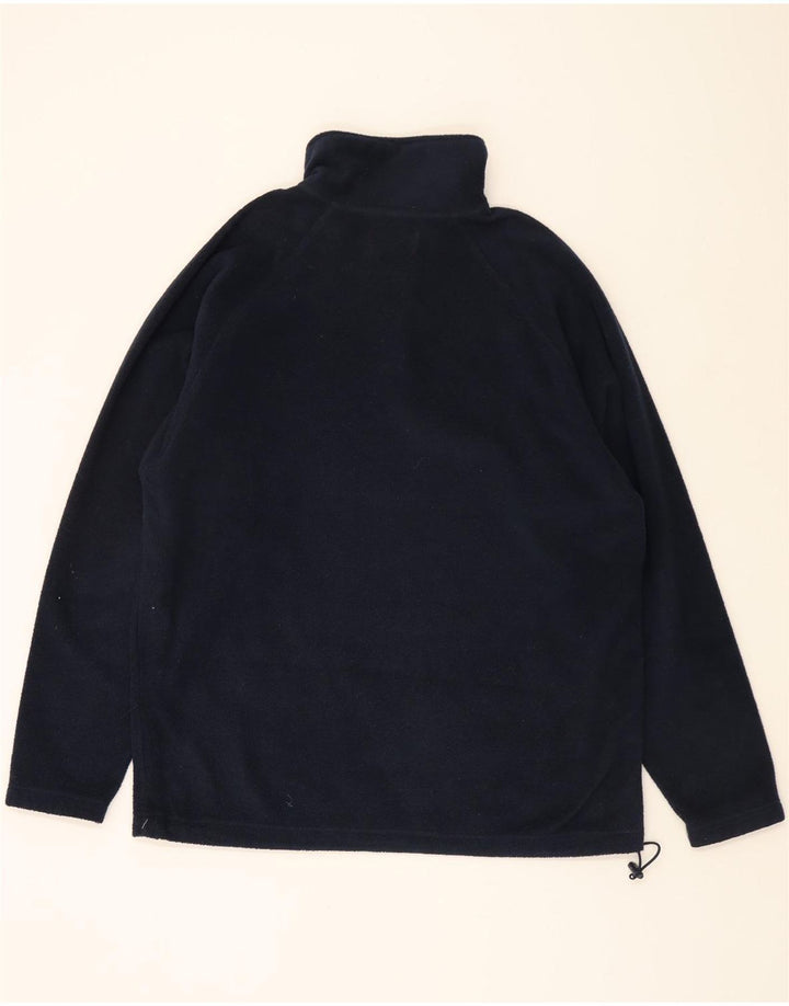 KAPPA Mens Zip Neck Fleece Jumper XL Navy Blue Polyester Vintage Kappa and Second-Hand Kappa from Messina Hembry 