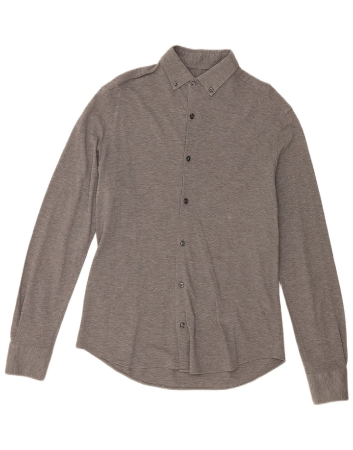 Camicia da uomo Massimo Dutti Grigio medio chiazzato