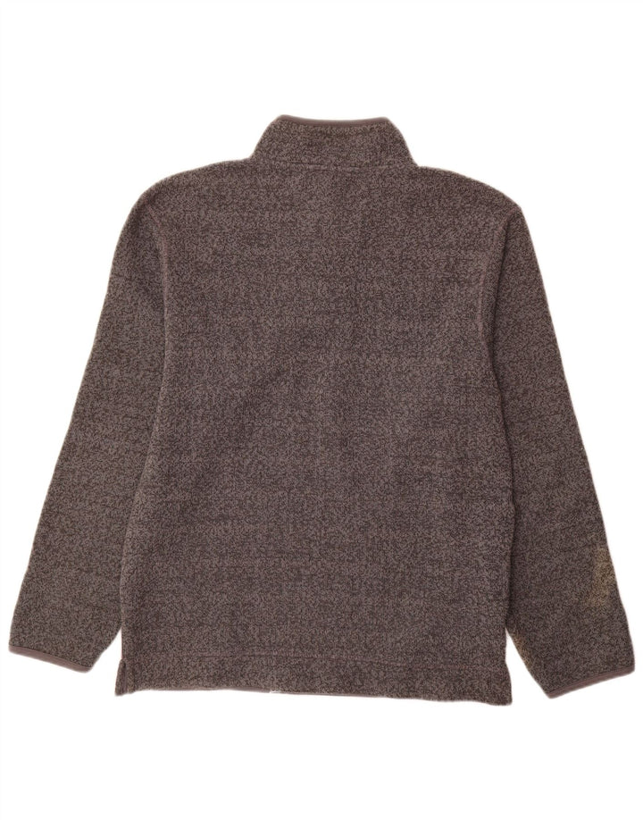 Felpa da uomo con collo con zip Weird Fish, poliestere grigio medio