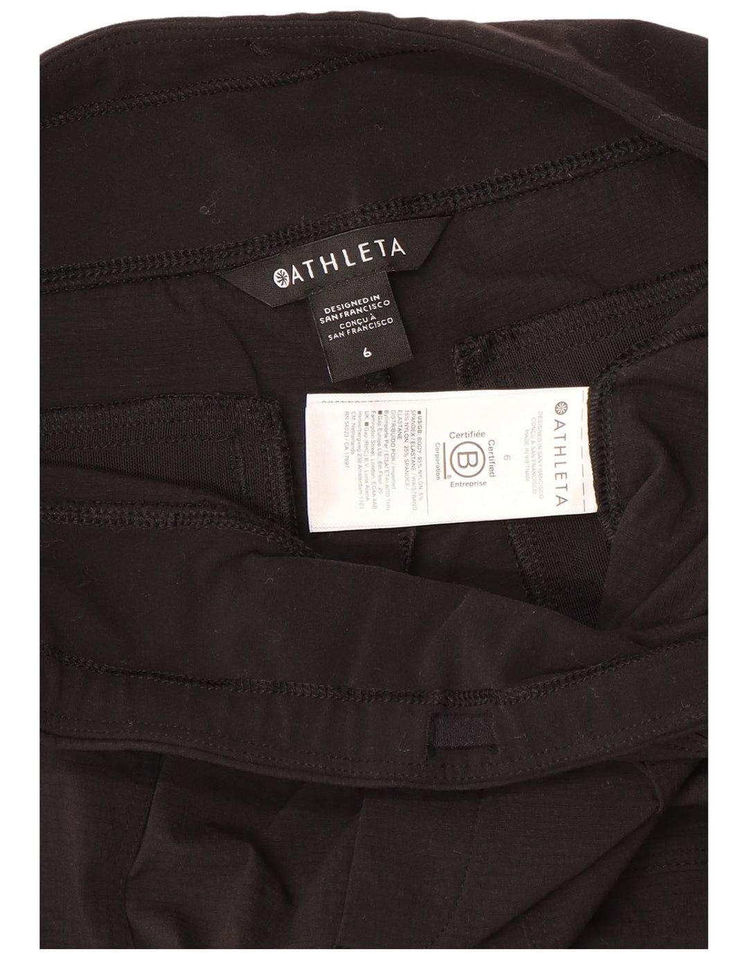 Pantaloncini sportivi da donna Athleta US 6 nylon nero medio