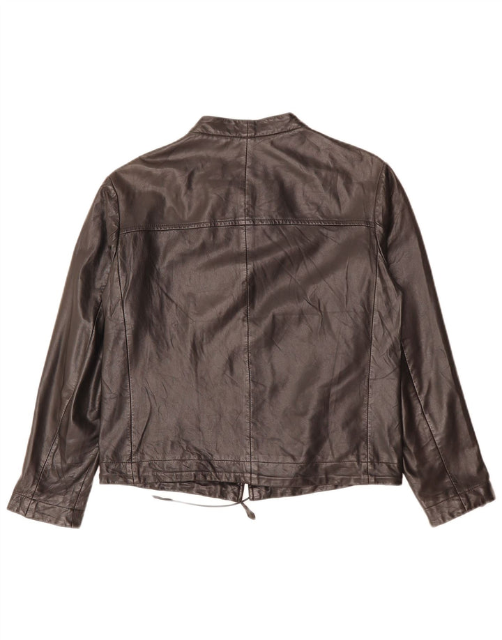 Giacca in pelle da donna Rene Lezard UK 10 piccola in pelle nera