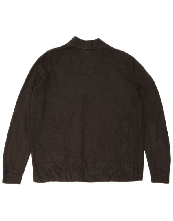 Maglione cardigan aperto da donna Marks & Spencer UK 14 acrilico nero medio