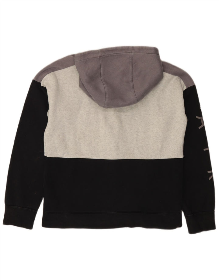 Felpa con cappuccio e zip NIKE Air Graphic per ragazzi 13-14 anni XL Black Colourblock