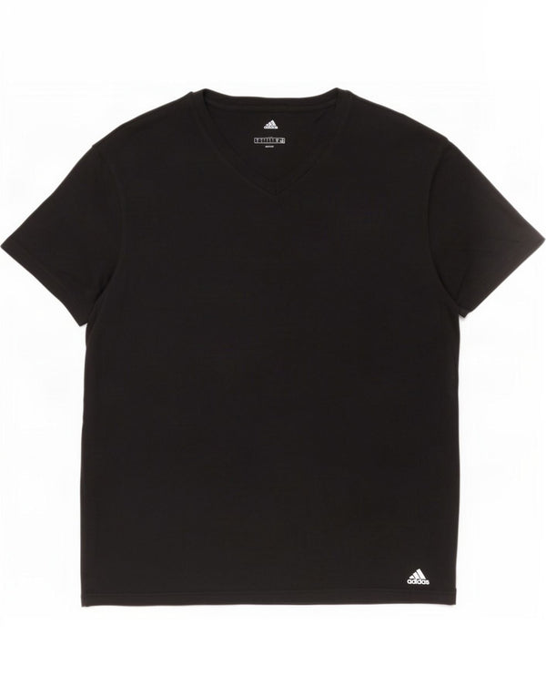 T-shirt Adidas da uomo Top Large in cotone nero