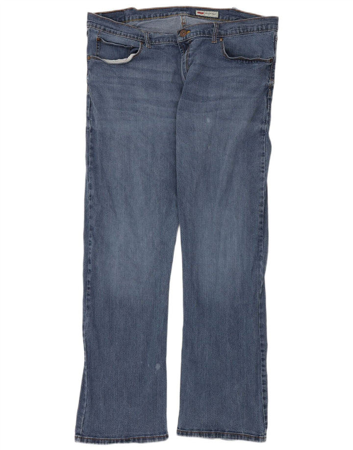 Jeans Wrangler da uomo con vestibilità rilassata Bootcut W40 L32 cotone blu