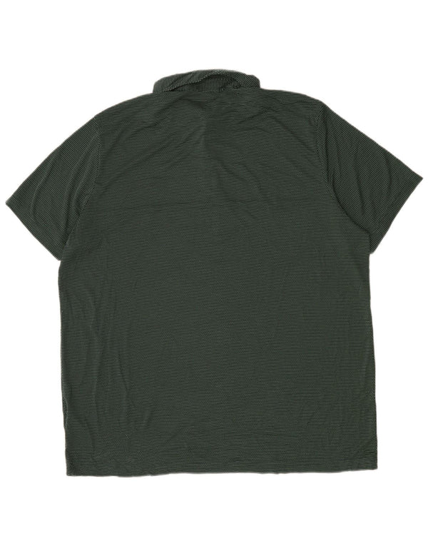 Adidas Mens Polo Shirt 2XL Green Colourblock Polyester