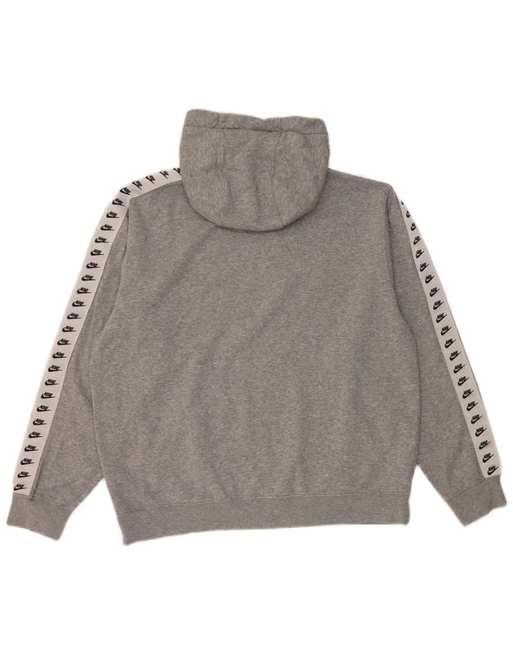 Felpa con cappuccio grafica da uomo Nike Large in cotone grigio