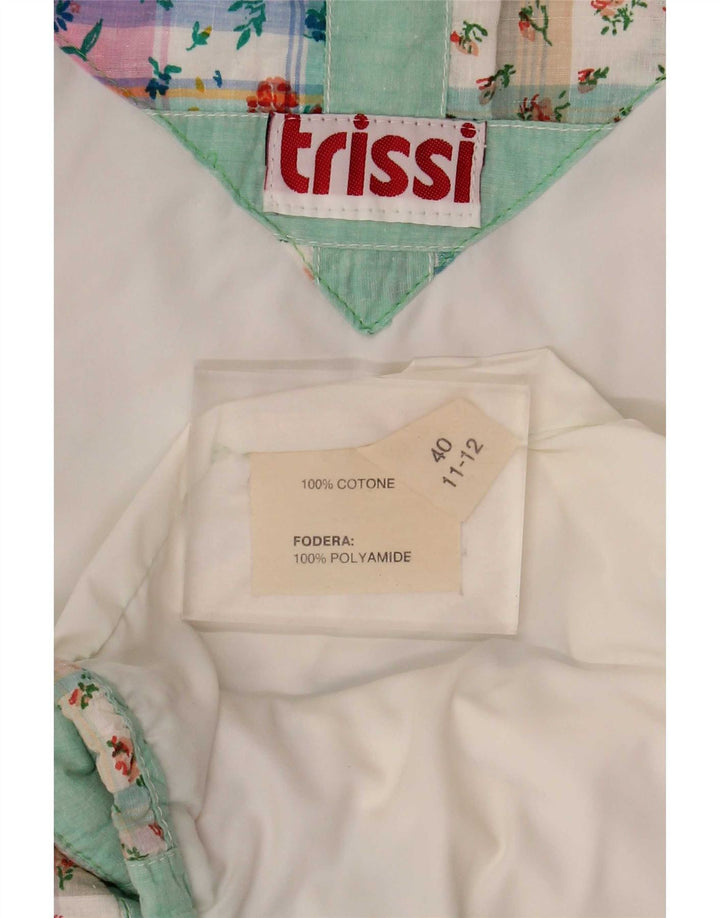 Gilet Donna Trissi IT 40 Cotone Patchwork Verde Medio