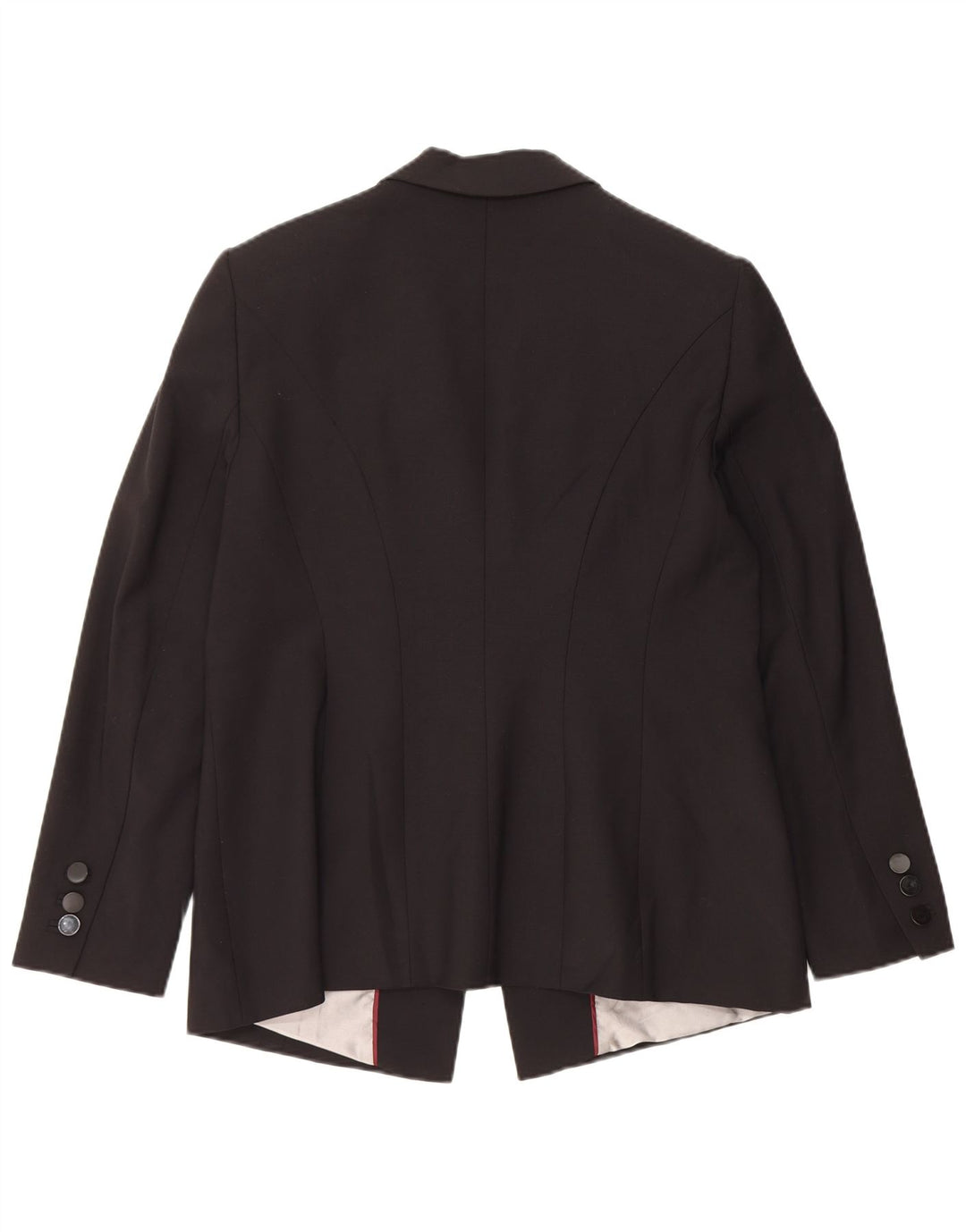 Giacca blazer a 1 bottone Marks & Spencer da donna UK 16 grande lana vergine nera