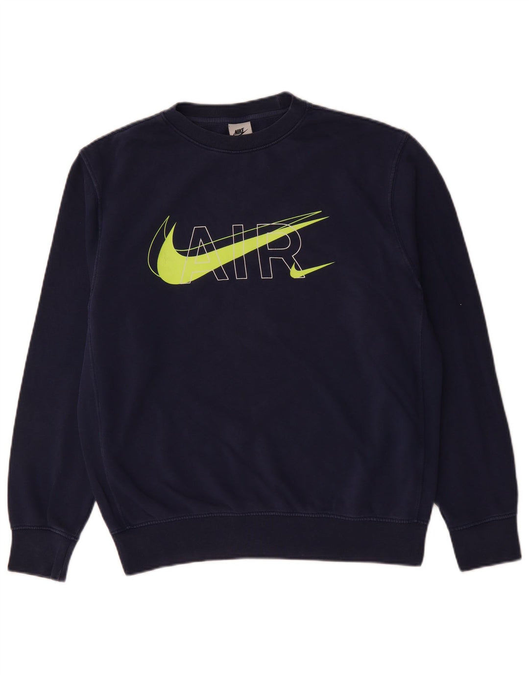 NIKE Felpa con grafica da uomo Maglione medio in cotone blu navy