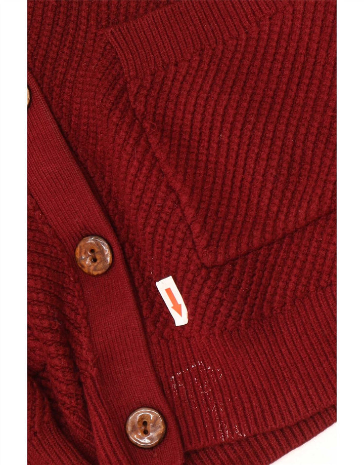 Maglione cardigan autografo da donna Marks & Spencer UK 12 Viscosa rossa media