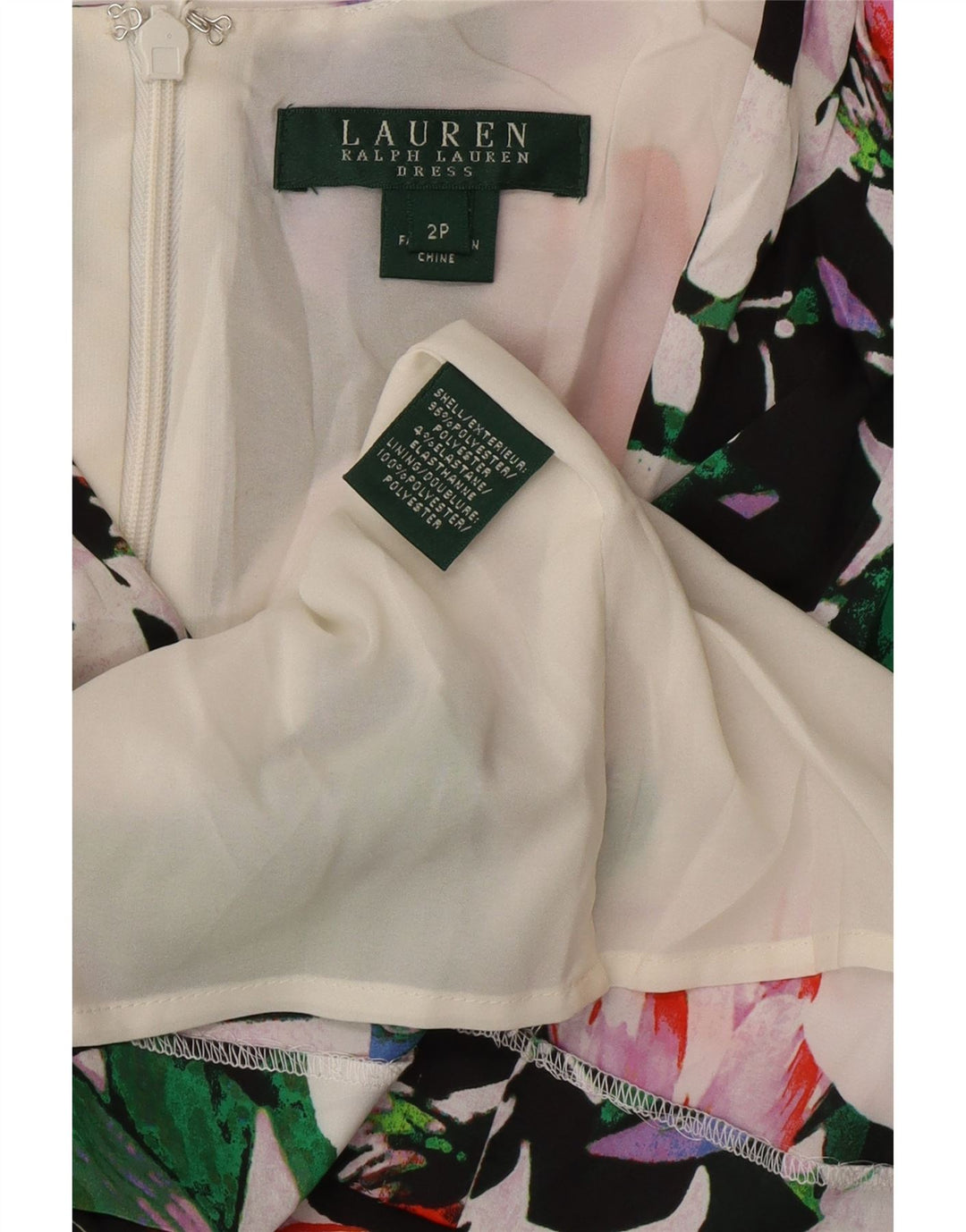 Abito tubino senza maniche da donna RALPH LAUREN US 2 XS floreale multicolore