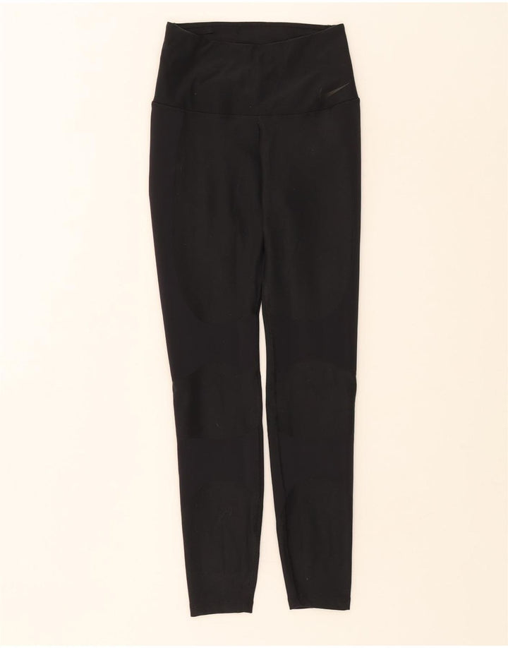 NIKE Womens Dri Fit Leggings UK 8 Small Black Polyester Vintage Nike and Second-Hand Nike from Messina Hembry 
