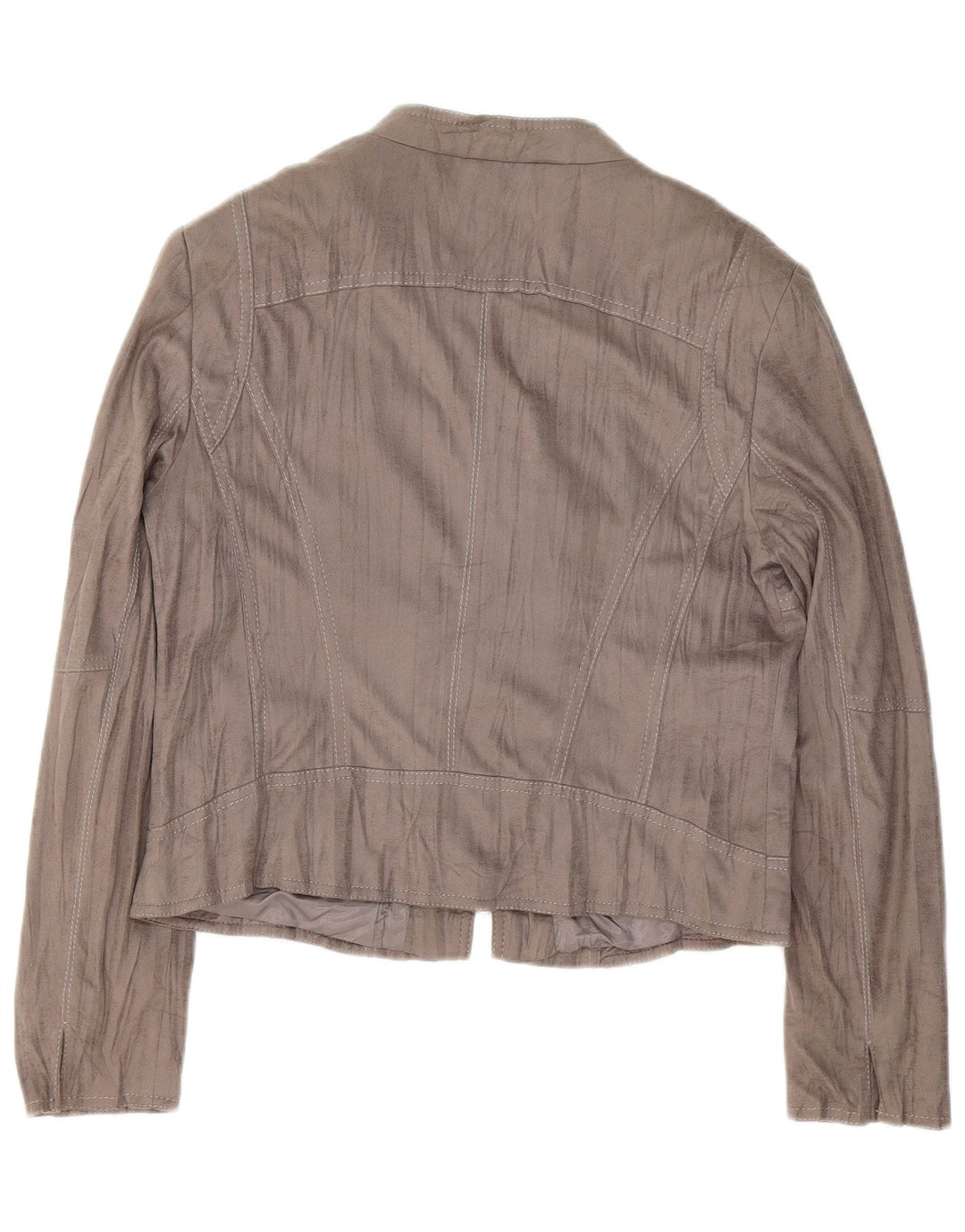 GERRY WEBER Womens Bomber Jacket UK 14 Medium  Grey Acetate