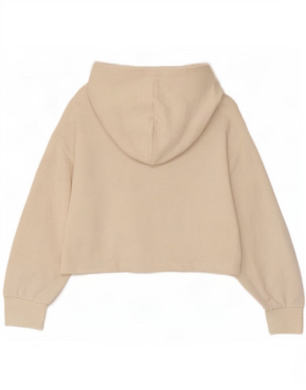 Maglione con cappuccio oversize corto da donna Zara Los Angeles UK 14 medio bianco sporco
