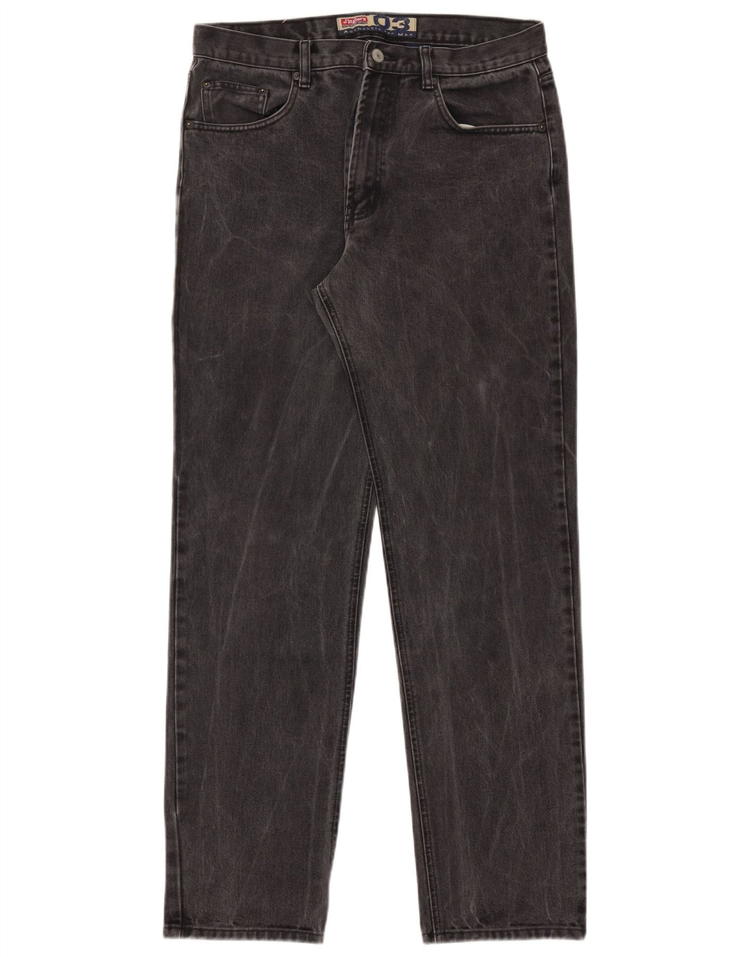Jeans dritti da uomo Jinglers W35 L34 cotone grigio