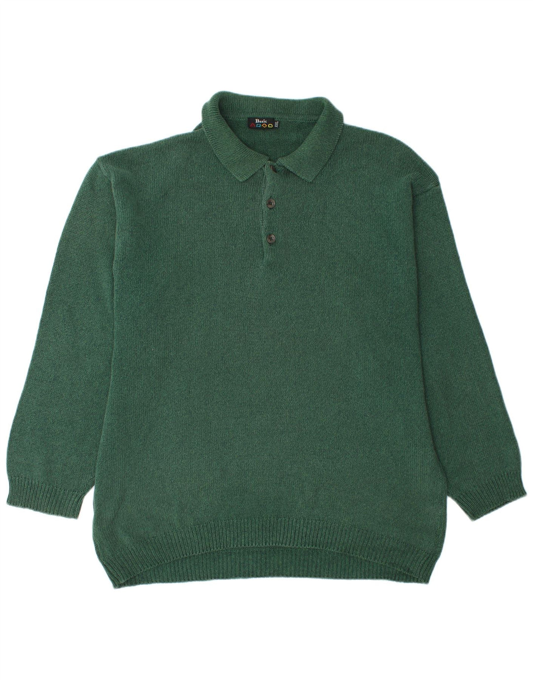 Maglione maglione collo alto da uomo BASIC 2XL cotone verde