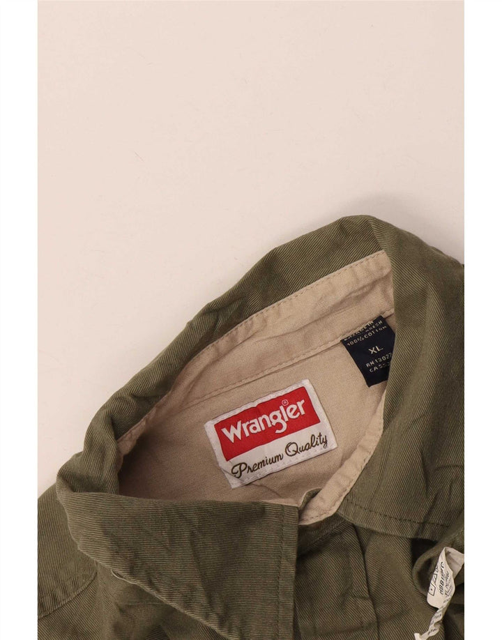 Camicia da uomo Wrangler XL in cotone kaki
