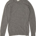 ELLESSE Womens Boat Neck Jumper Sweater UK 10 Small Grey Wool Vintage Ellesse and Second-Hand Ellesse from Messina Hembry 