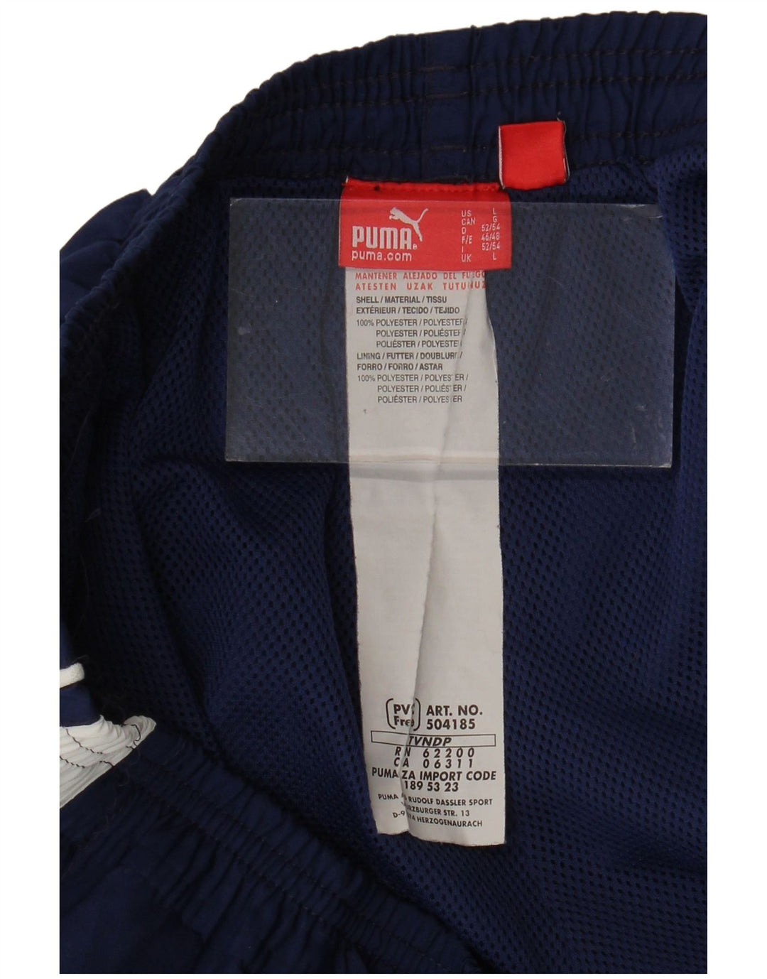 Pantaloncini sportivi Bermuda da uomo PUMA grandi in poliestere color block blu navy