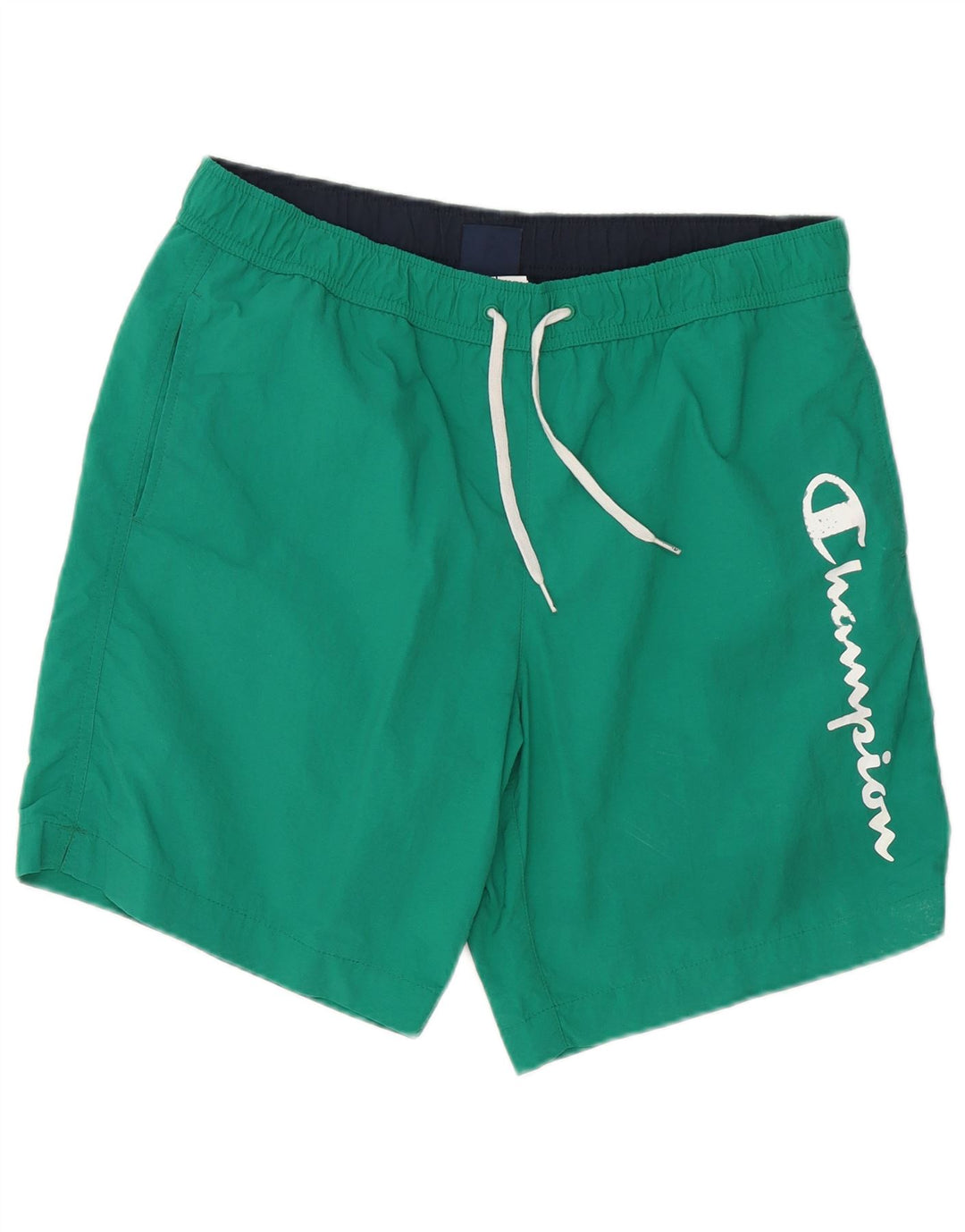 Pantaloncini da bagno grafici da uomo Champion grandi in poliestere verde