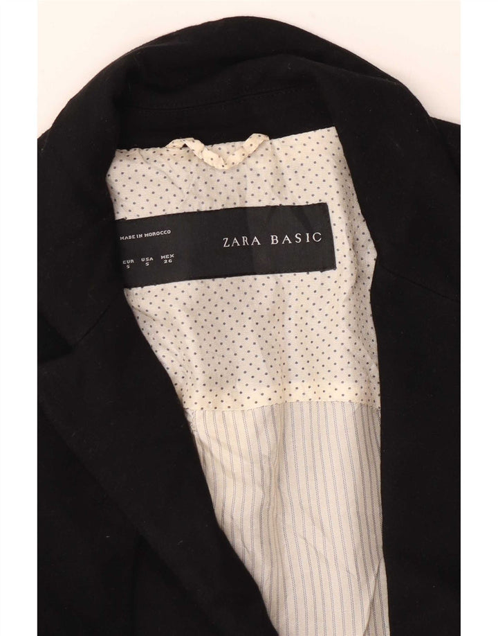 Giacca blazer a 1 bottone da donna Zara UK 10 piccola nera