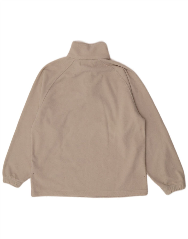Maglione in pile Kappa da uomo con zip e collo, grande, in poliestere beige