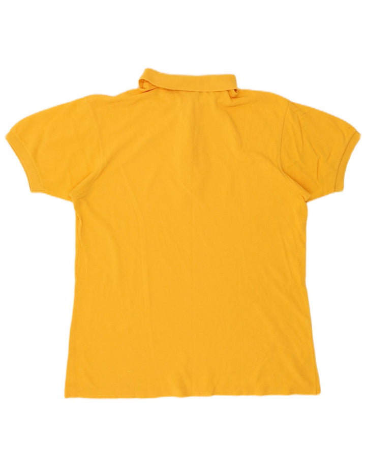 Polo da donna LACOSTE taglia 44 grande in cotone giallo