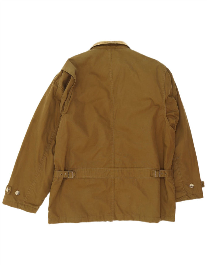 Giacca utilitaria vintage da uomo UK 40 grande cotone marrone