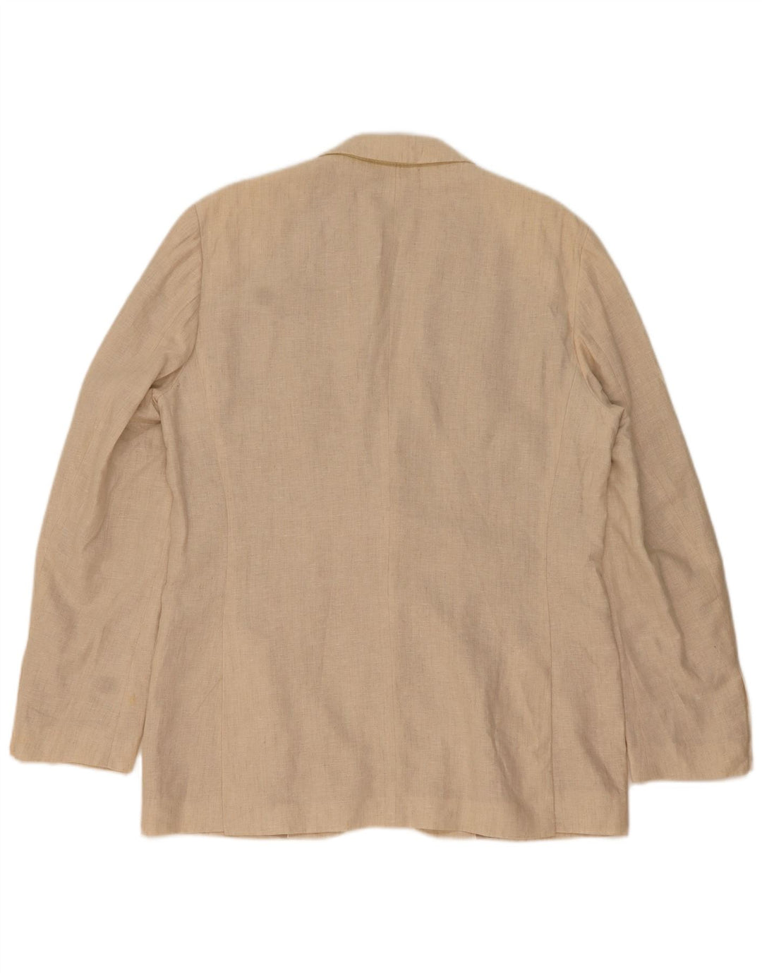 ZARA Giacca Blazer a 2 Bottoni da Uomo EU 52 Grande Lino Beige