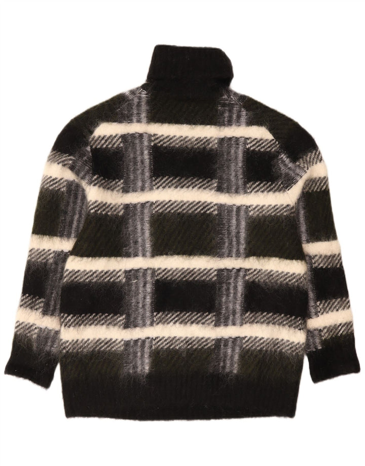Maglione maglione oversize da donna Cos con collo alto UK 14 Plaid nero medio