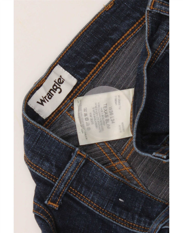 Jeans Wrangler Texas Slim da donna W36 L28 cotone blu navy