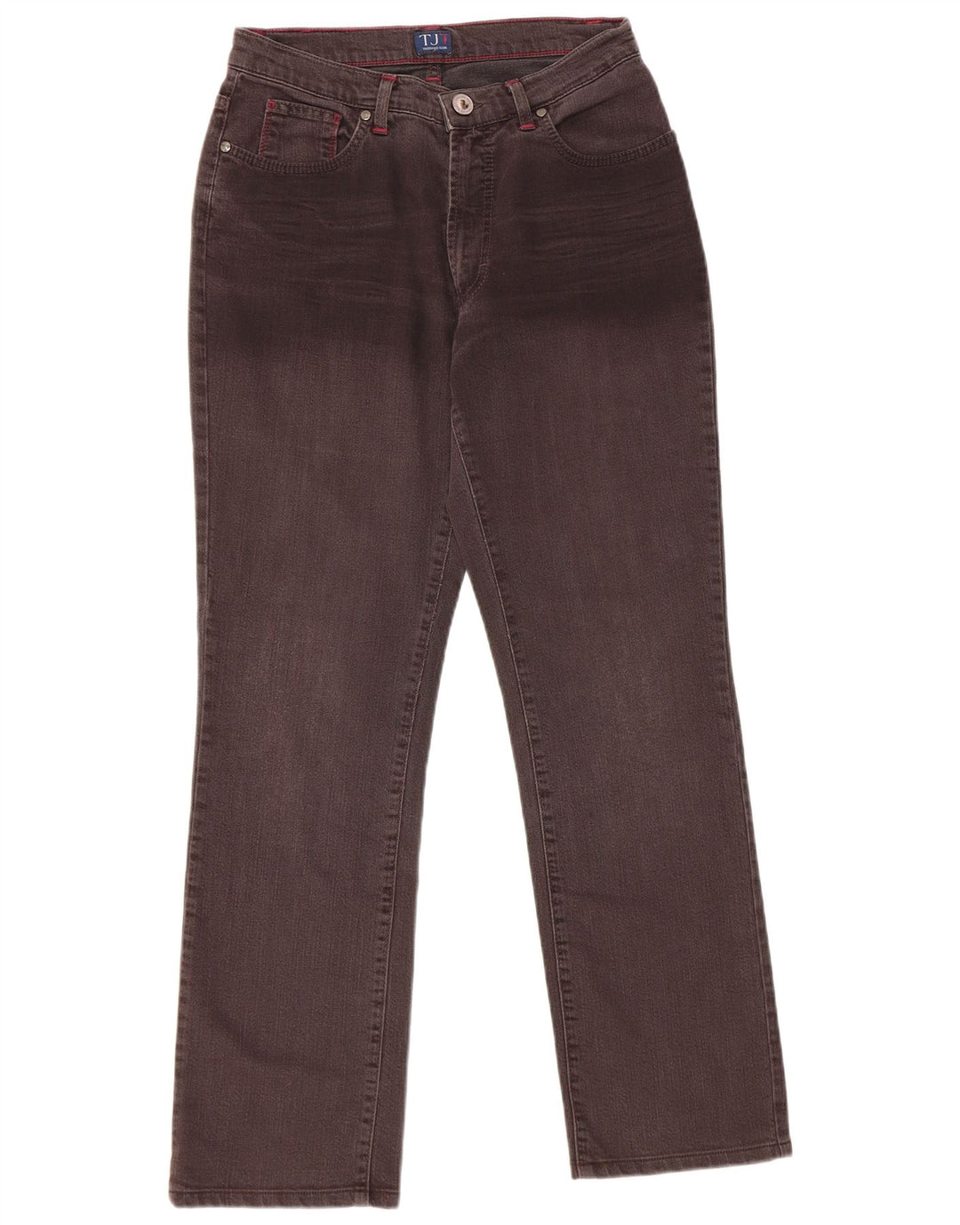 Jeans Dritti Donna Trussardi W30 L29 Cotone Marrone