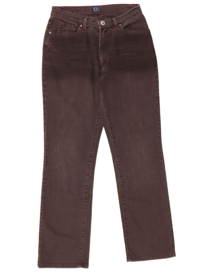 Jeans Dritti Donna Trussardi W30 L29 Cotone Marrone