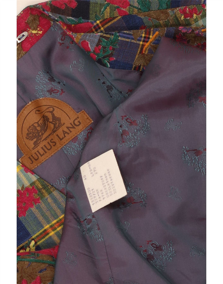 JULIUS LANG Giacca blazer da donna a 4 bottoni EU 40 media multicolore