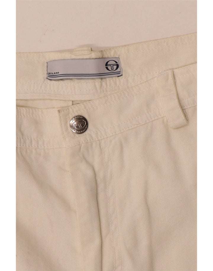 Pantaloncini cargo da uomo Sergio Tacchini W32 bianco medio
