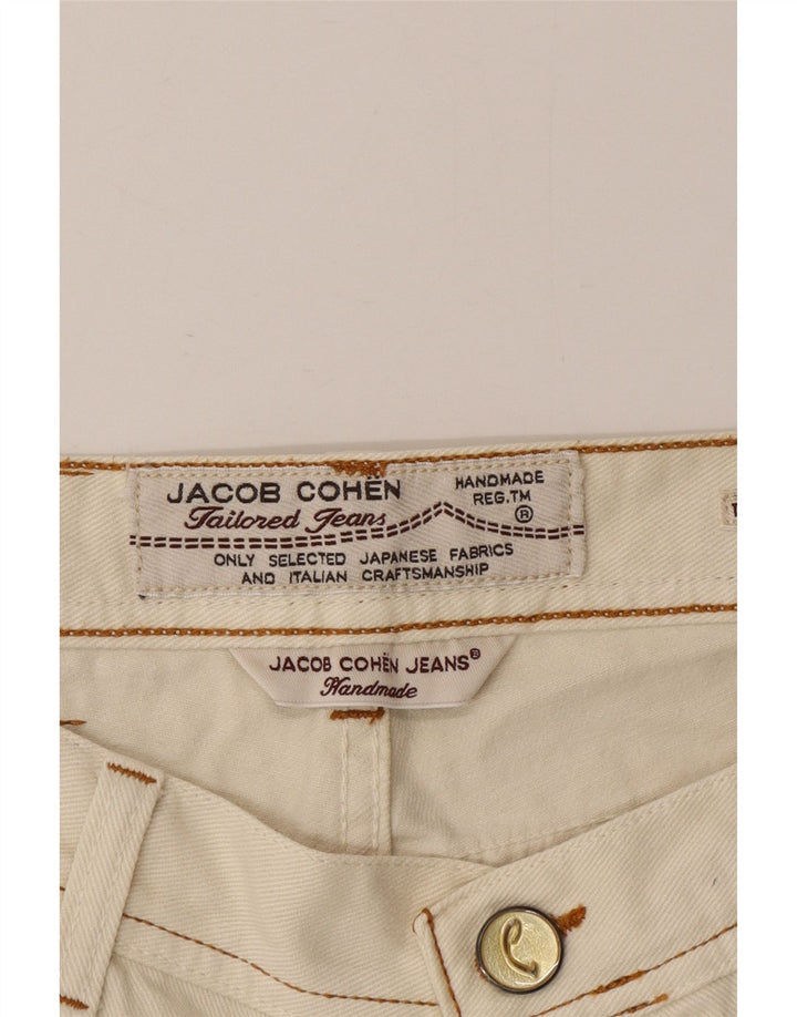 Jeans dritti da uomo Jacob Cohen W35 L34 cotone beige