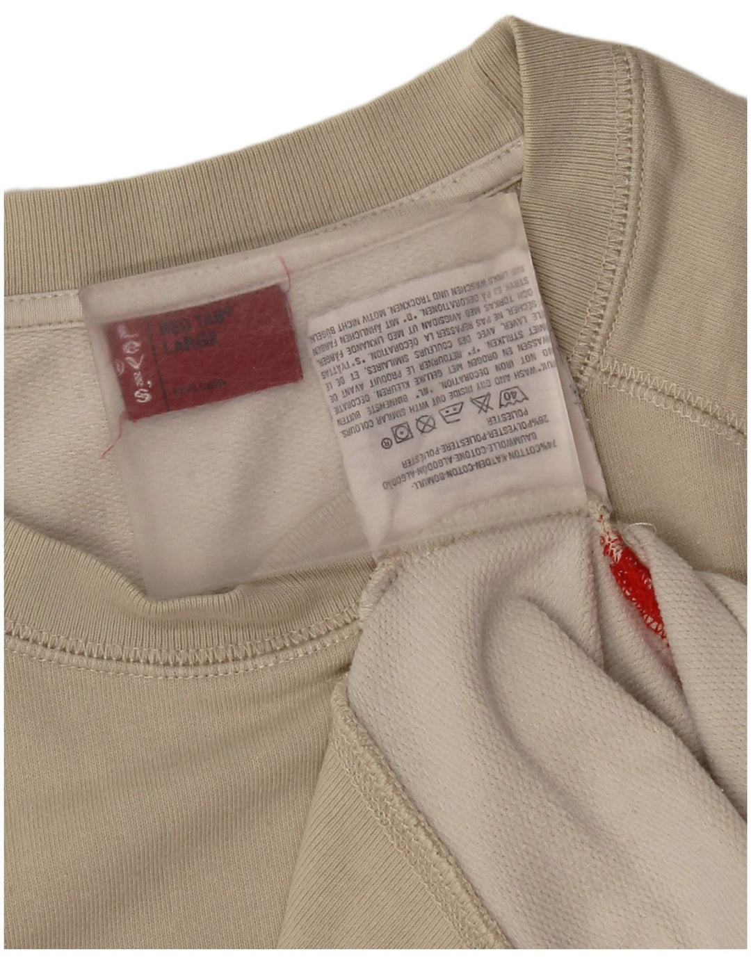 Levi's Felpa con grafica da donna Maglione UK 16 Large Grigio Cotone