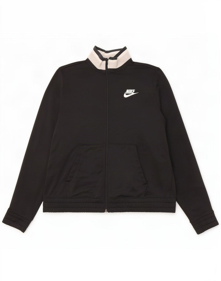 Giacca da tuta da donna Nike UK 14 poliestere color block medio nero