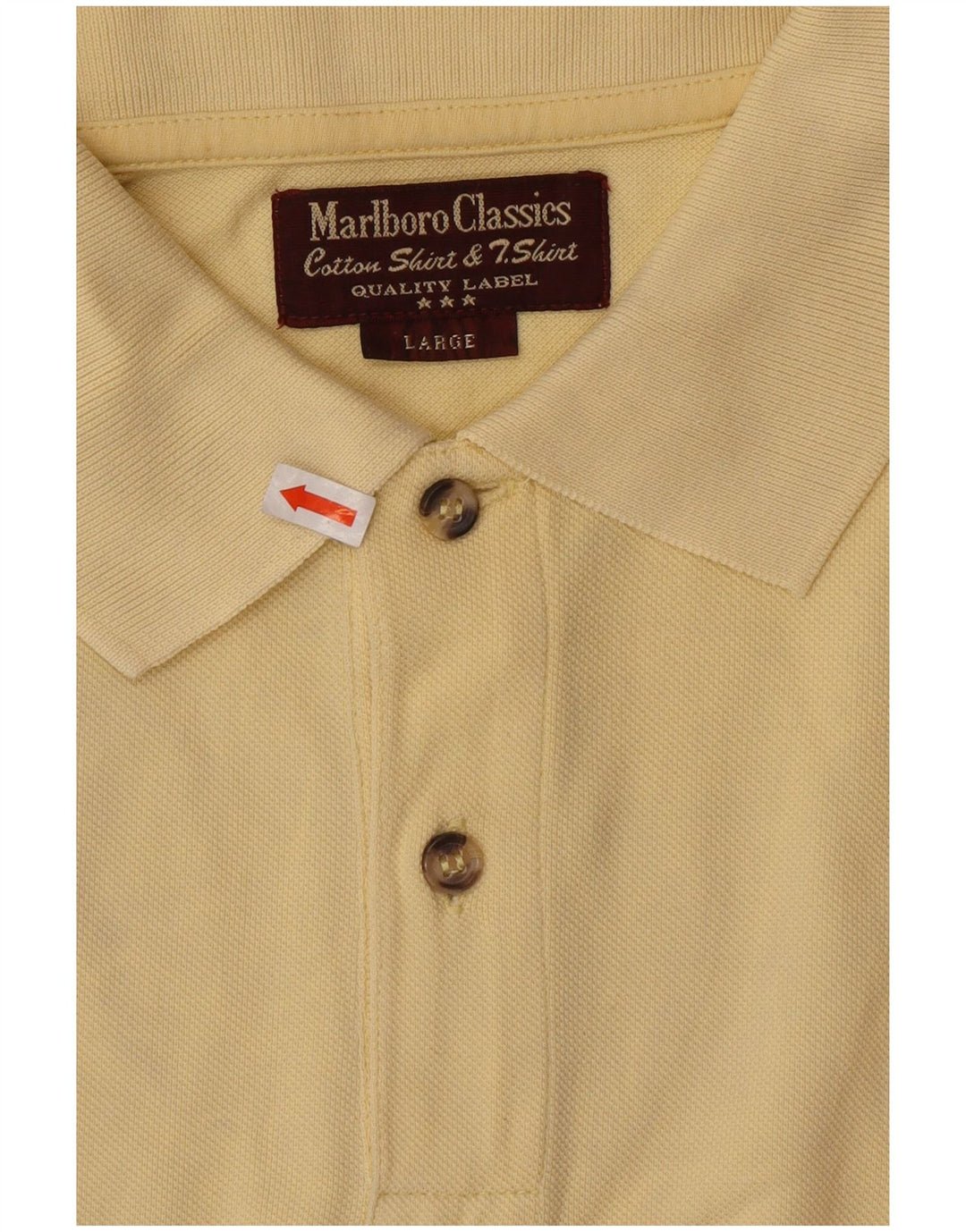 MARLBORO CLASSICS Polo da uomo grande in cotone giallo