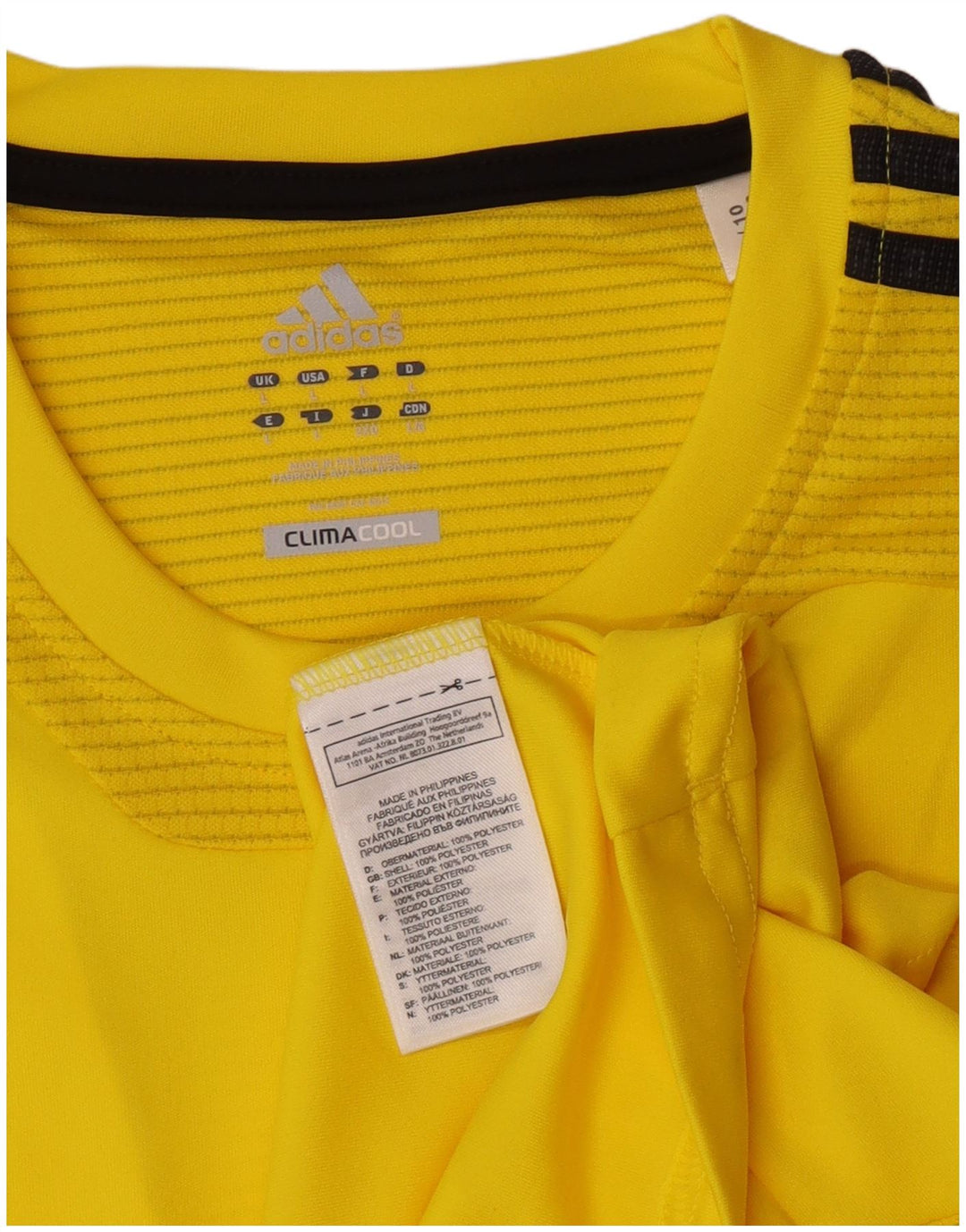 Adidas Uomo Climacool T-shirt Top Large Giallo Poliestere