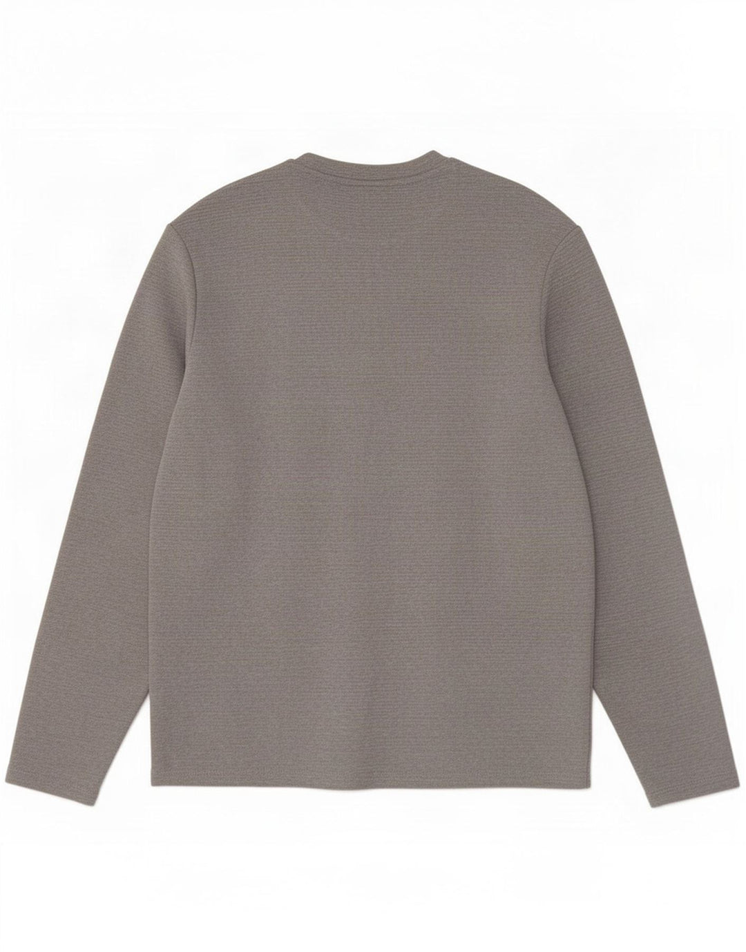 Top Zara da uomo a maniche lunghe in poliestere grigio medio