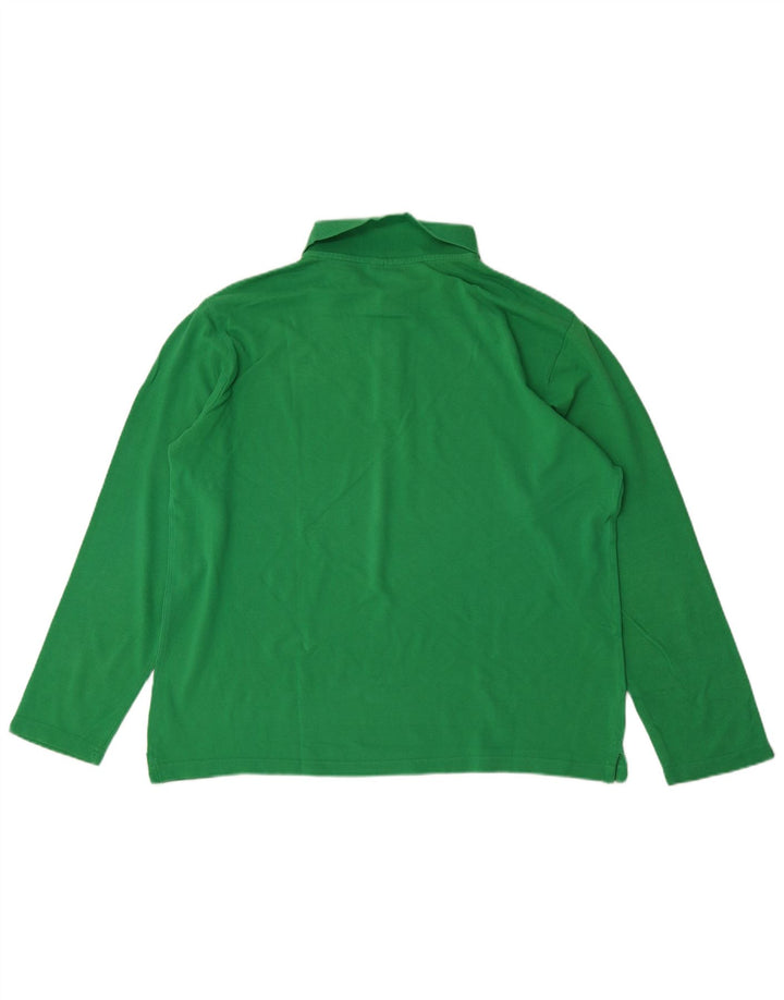 Polo Kappa da uomo a maniche lunghe grande verde