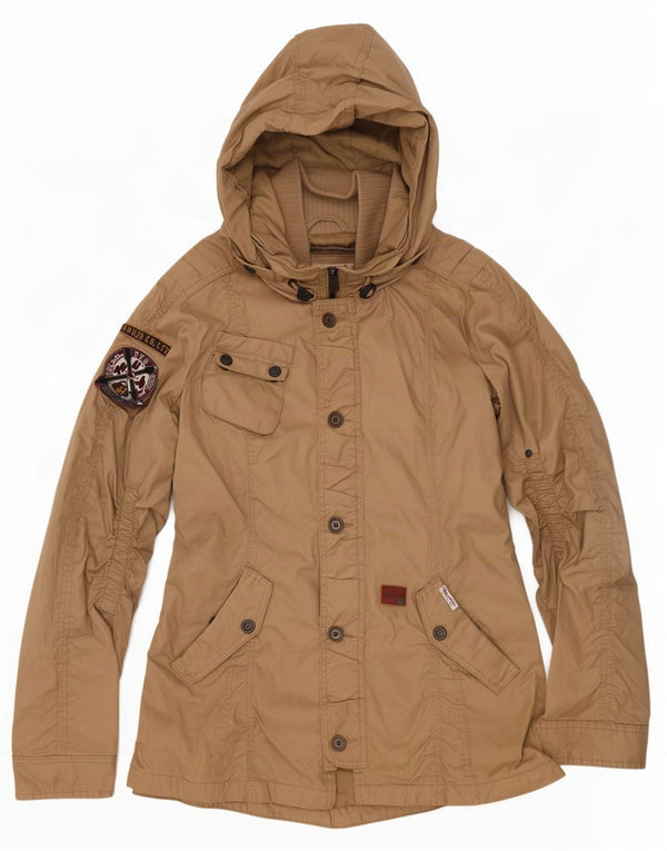 Giacca parka con cappuccio da donna KHUJO UK 20 2XL Poliestere beige