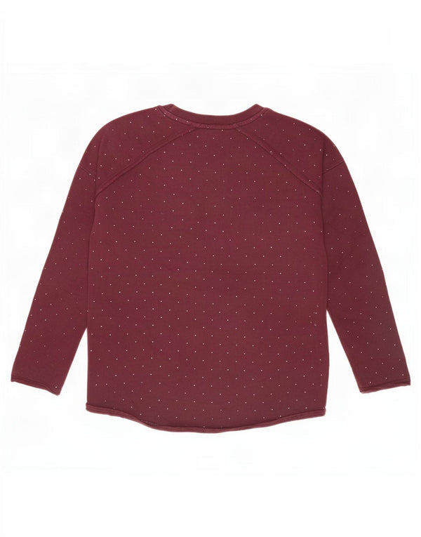 Felpa per bambina Sun68 11-12 anni in cotone maculato bordeaux