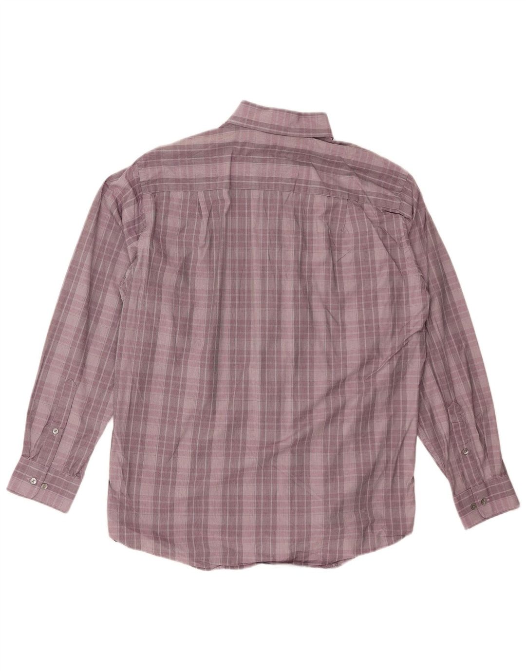 CALVIN KLEIN Camicia da uomo vestibilità regolare taglia 16 grande cotone a quadri viola